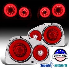 For 1999-2002 Nissan Skyline GT R34 LED Red Tail Lights Brake Lamps Rear Pair picture