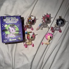 Unicorno 5 Figure Lot Plus Empty After Dark Skeleton Box  picture