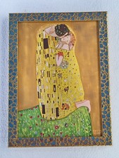 Gustav Klimt , Painting Oil On Canvas , signed stamped vintage. picture