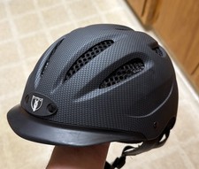TIPPERARY EQUESTRIAN SPORTAGE HELMET CARBON GRAY 8500 LARGE  (Barely Used) picture