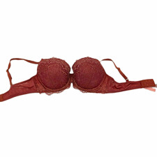 Victoria's Secret Dream Angels Lace Push-Up Underwire Bra 36D Brown picture