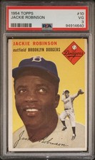 🔥 1954 TOPPS JACKIE ROBINSON #10 BROOKLYN DODGERS VG PSA 3 🔥 picture