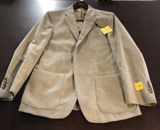 Hickey Freeman Wool Blend Sports Coat Tan Beige Classic Fit SZ 38S  $395 picture