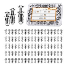 New Button Rivet Locking Nuts Set Flower Nuts Screws with Riveting Tool M4 M5 M6 picture