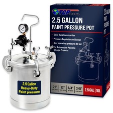 2-1/2 Gallon PRESSURE FEED PAINT TANK POT for SPRAY GUN SPRAYER Regulator Gauge picture