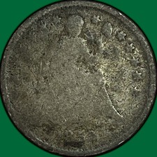 1857 Seated Liberty Half Dime Almost Good AG Coin #49873 picture