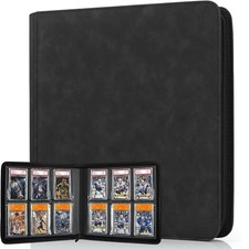✅6 Pockets Graded Card Binder - Holds 60 PSA/CGC/BGS Graded Card Slabs, Black picture