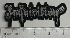 Inquisition Metallic Silver Logo Woven Black Border Woven Patch picture
