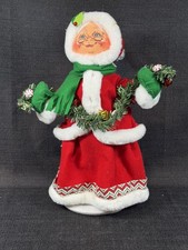 NWT Annalee Mrs. Claus with Tinsel Garland Christmas Doll 13” Holiday Decor 2008 picture