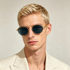 Persol Oval Sunglasses Casual Daily MODEL 1018‑S 55‑21‑145 picture