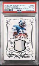 2016 Panini Honors Recollection Collection Barry Sanders Patch Auto Black 1/1 picture