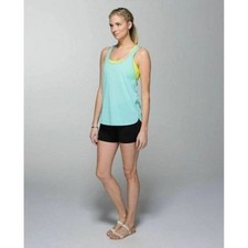 Lululemon 105 F Singlet Silver Womens Size 8  Aqua Tank Yoga Top Racerback NWT picture