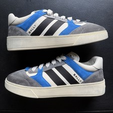 Bally Rebby  Designer Sneakers Grey Blue Size 12  Retail $570 picture