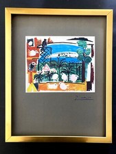 PABLO PICASSO+ ORIGINAL 1969 + SIGNED + HAND TIPPED COLOR + FRAMED picture