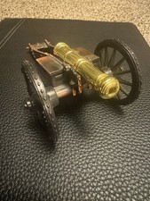 Vintage Cast Iron & Brass Miniature Cannon Model Valley Forge Souvenir 5.25