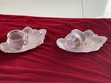 Thun Czech Karlovarsky Porcelain Original PINK FLORAL (2)Sets Of Cups & Plates picture