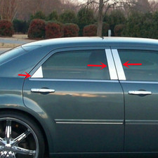 Fit Chrysler 300-C Chrome Door Pillar Post 6 PC Polished Stainless Steel 05-10 picture