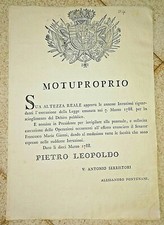 PP450-TUSCANY-PIETRO LEOPOLD 1788 DISSOLUTION PUBLIC DEBT picture