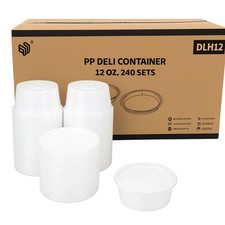 Heavy Duty, 12oz PP Deli Container with lid, 240pc (24/20) picture