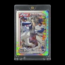 PETE CROW-ARMSTRONG & RYNE SANDBERG DUAL REFRACTOR CARD 2026 Topps Chrome - Cubs picture