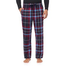 Men's Cuddl Duds Navy Buffalo Plaid Fleece Lounge Pants PJ's - L - NWT's picture