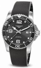 Longines HydroConquest Automatic 41mm Gray Dial Rubber Men's Watch L3.781.4.76.9 picture