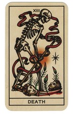 Death - 13, single swap tarot card, Ink & Intuition, 2⅞