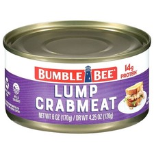 Bumble Bee Canned Lump Crabmeat, Wild Caught, 14g Protein per Serving picture
