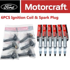6 Sets GENUINE. Motorcraft Ignition Coil & Spark Plug For. Ford F150 3.5L New picture