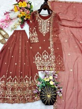 Bollywood Bridal Heavy Indian Designer Party women Salwar Kameez Suit Pakistani picture