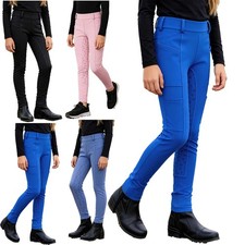 US Girls Horse Riding Pants Equestrian Breeches Horseback Tights with Pockets picture