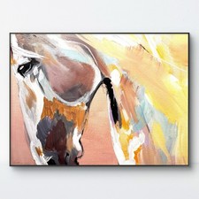 SAMATOWIC Original Horse Abstract 12x16 Hand Painted Signed Fine Art 550 picture