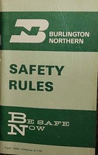 RARE Burlington Northern Railroad Safety Rules Book 1970 picture