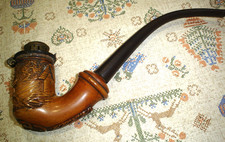 Beautiful Antique Hand Carved German Pipe picture