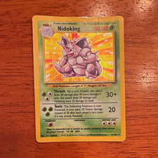 Pokemon TCG Base Set Nidoking 11/102 Holo Rare Unlimited English 1999 picture