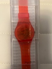 new swatch watch for women Orange - original case but it is broken - never worn picture