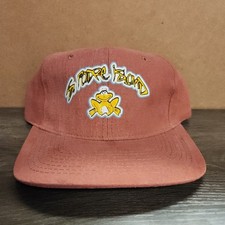 Vintage South Padre Island Frog Snapback Hat Attractive Headwear Salmon Pink picture