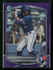 2025 Bowman Draft #BDC-35 Arjun Nimmala Chrome Purple Refractor #/250 picture