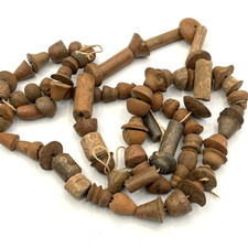 Vintage African Clay Beads Spindle Whorls Bead Lot Old picture