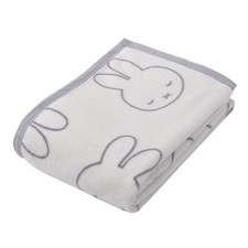 Miffy Nishikawa Cotton Pile Blanket 140x200cm Washable Made in Japan White New picture