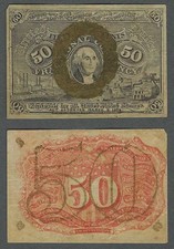 Contemporary COUNTERFEIT 50c 1863-67 2nd Issue Red Back Fractional Currency picture