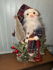 Primitive Winter Christmas Doll SANTA tree Decor picture