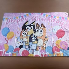 BLUEY Birthday Banner Childrens Youth Party Backdrop Pink 58x38” Party Supplies picture