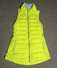Lululemon Down For It All Vest Women’s 8 Yellow Full Zip Down Long Puffer picture