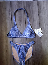 Vintage Denim Richie 1990's Bikini Large Top & Bottom NWT 11/12 picture