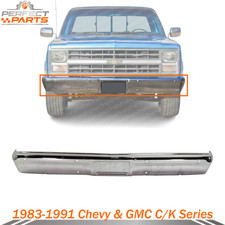Front Bumper Chrome w/o Impact Strip Holes For 1983-1991 Chevy & GMC C/K Series picture