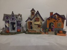 LEMAX Spooky Town Witch's Treats, Frank's Treats, Ghost Cottage w/adapter picture