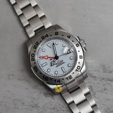 Custom Made 40mm White Polar EXPLR 2 Style GMT Watch w/ NH34 Movement picture