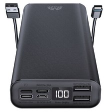 Morvelli Portable Charger Real Capacity 20000mAh Power Bank with 3 Input, USB-C picture