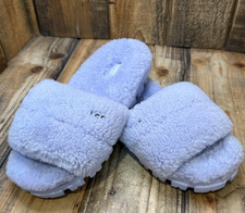 UGG COZETTA CURLY SHEEPSKIN SLIDE SLIPPERS WOMENS 7 SAGE BLOSSOM PURPLE picture